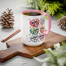 Load image into Gallery viewer, Christian Valentine&#39;s Candy Hearts Bible Verses Mugs
