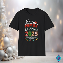 Load image into Gallery viewer, Personalized Family Christmas 2025 T-Shirt – Custom Name Holiday Matching Shirts – Unisex Christmas Tee for Family Photos &amp; Holiday Events
