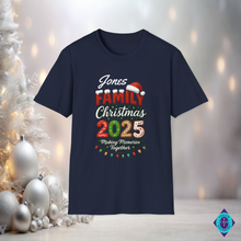 Load image into Gallery viewer, Personalized Family Christmas 2025 T-Shirt – Custom Name Holiday Matching Shirts – Unisex Christmas Tee for Family Photos &amp; Holiday Events
