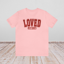 Load image into Gallery viewer, Faux Glitter Loved John 3:16 Unisex Shirts
