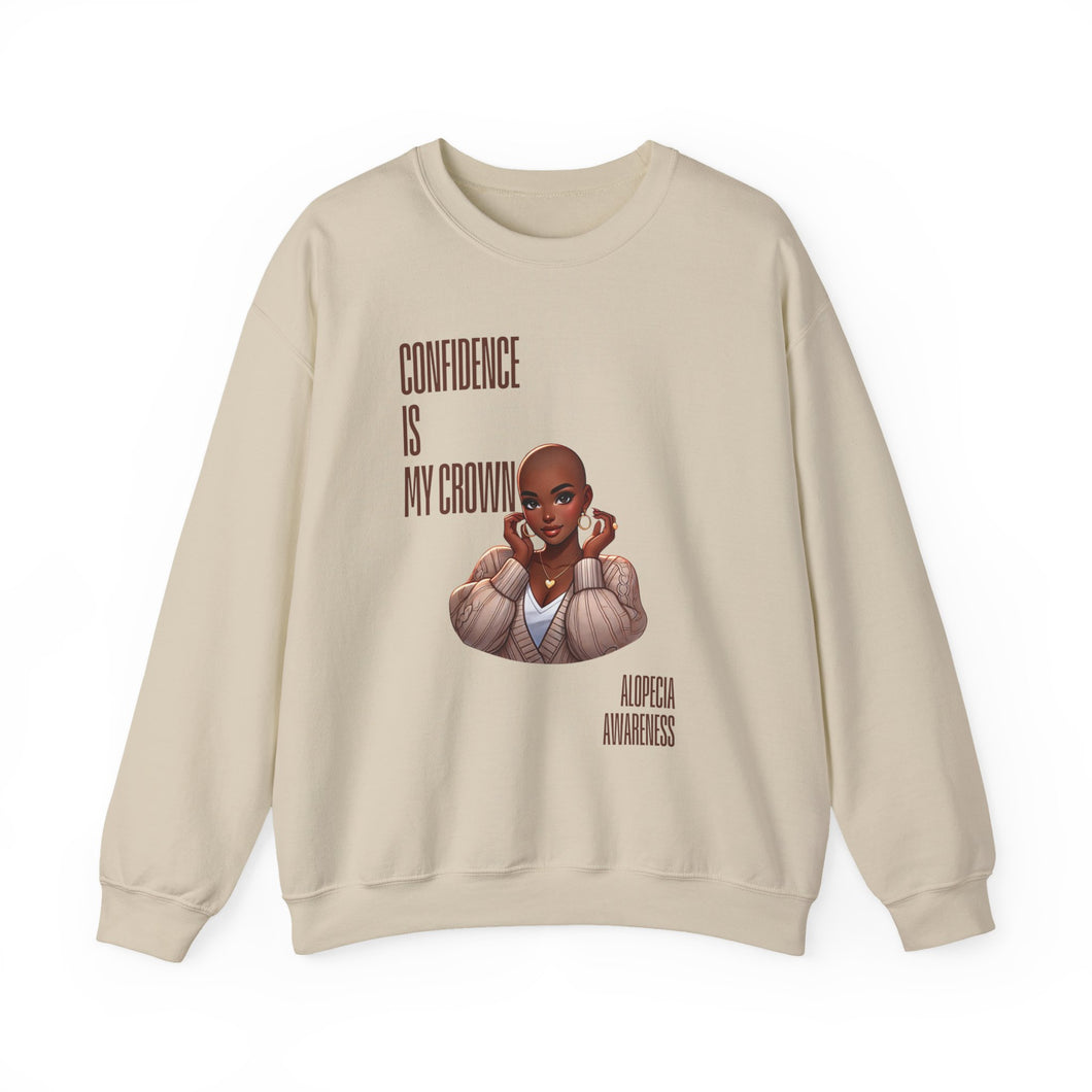 Confidence is My Crown Alopecia Awareness Unisex Crewneck Sweatshirt