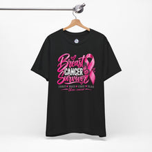 Load image into Gallery viewer, Breast Cancer Survivor T-Shirt | Stronger, Braver, Kinder, Bolder Unisex T-shirt
