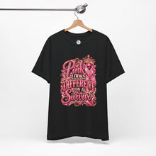 Load image into Gallery viewer, Pink Looks Different on a Survivor | Breast Cancer Survivor T-Shirt
