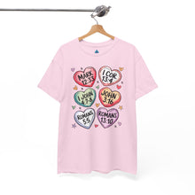 Load image into Gallery viewer, Christian Valentine&#39;s Candy Hearts Bible Verses Unisex Shirts
