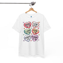 Load image into Gallery viewer, Christian Valentine&#39;s Candy Hearts Bible Verses Unisex Shirts
