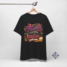 Load image into Gallery viewer, Teacher Teaching with Purpose Graphic T-Shirt | Inspirational Teacher Shirt | Back to School Teacher Gift | Educator Appreciation Tee
