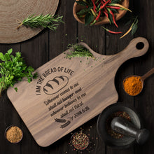 Load image into Gallery viewer, I Am the Bread of Life Hardwood Cutting Board
