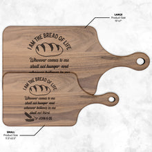 Load image into Gallery viewer, I Am the Bread of Life Hardwood Cutting Board
