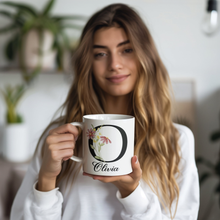 Load image into Gallery viewer, Personalized_Letter_Monogram_Jumbo_Mug_-_Model_Holding_LH_Mockup.png
