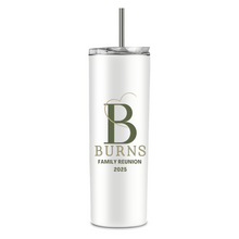 Load image into Gallery viewer, Custom Burns Family Reunion 2025 - 20 oz Skinny Tumbler
