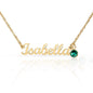 Custom Name Necklace with Birthstone
