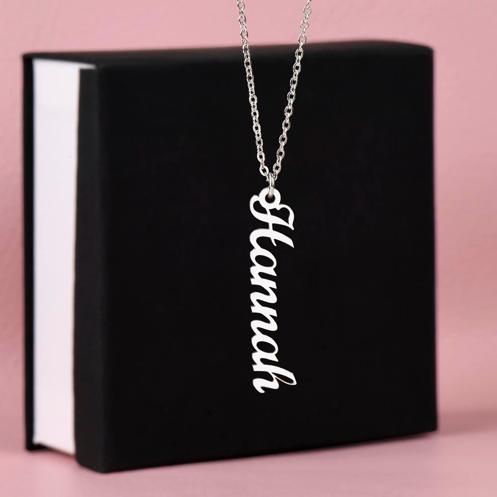 Personalized Multi Vertical Name Necklace – Custom Names Jewelry