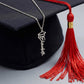 Graduation Name Necklace for Daughter – Personalized Graduation Gift from Mom and Dad – Class of 2026 Custom Name Jewelry – Proud of You Graduation Necklace