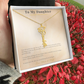 Graduation Name Necklace for Daughter – Personalized Graduation Gift from Mom and Dad – Class of 2026 Custom Name Jewelry – Proud of You Graduation Necklace