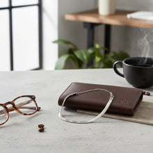 Load image into Gallery viewer, Mens 5.5mm Silver Steel Herringbone Chain Bracelet
