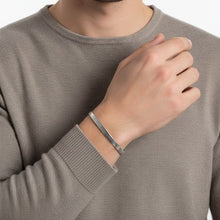 Load image into Gallery viewer, Mens 5.5mm Silver Steel Herringbone Chain Bracelet
