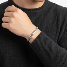 Load image into Gallery viewer, Mens 8mm Silver Steel Miami Chain Bracelet

