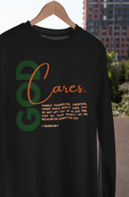 Load image into Gallery viewer, God Cares Unisex Crewneck Sweatshirt: I Peter 5:6-7 By: A. Perry
