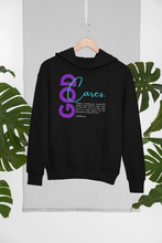 Load image into Gallery viewer, God Cares Youth Unisex Hoodie Sweatshirt: I Peter 5:6-7 - By: A. Perry
