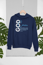 Load image into Gallery viewer, God Cares Navy Unisex Sweatshirt: I Peter 5:6-7 By: A. Perry
