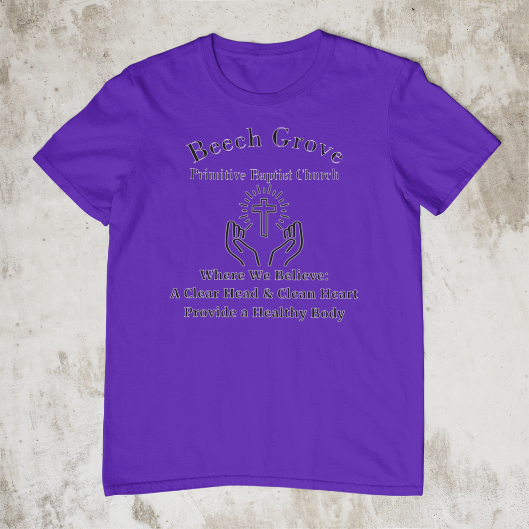 Custom Beech Grove Church Purple Unisex T-Shirt