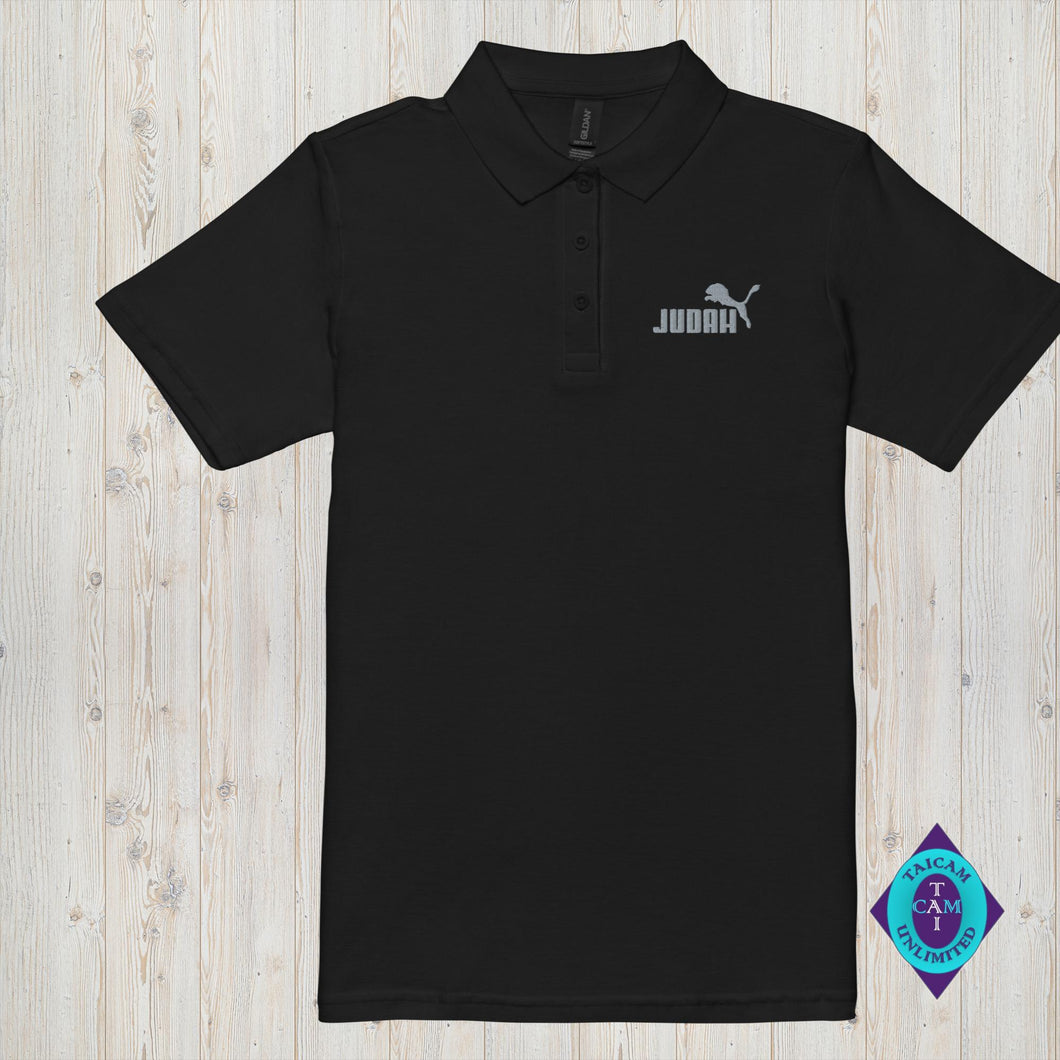 Custom Judah Black Women’s Pique Polo Shirt