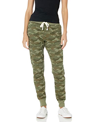 Amazon Essentials Women's French Terry Fleece Jogger Sweatpant (Available in Plus Size), Green Camo, X-Small