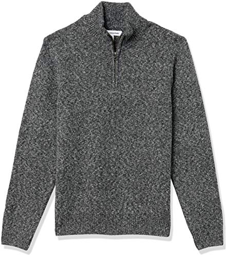 Amazon Essentials Men's Long-Sleeve Soft Touch Quarter-Zip Sweater, Charcoal Marl, XX-Large