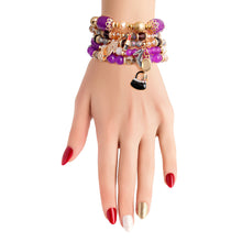 Load image into Gallery viewer, Purple Bead Fashion Charm Bracelets
