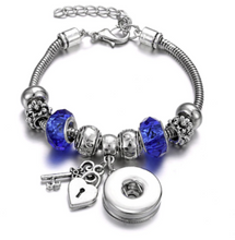 Load image into Gallery viewer, Fashion Bracelet with Interchangeable Snap Photo Button
