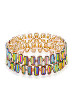 Load image into Gallery viewer, Rectangle Rhinestone Stretch Bracelet
