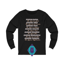 Load image into Gallery viewer, Jehovah Names Unisex Jersey Long Sleeve Tee
