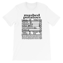 Load image into Gallery viewer, Funny Family Thanksgiving/ Christmas Dinner Nutrition Label Short-Sleeve Unisex T-Shirt
