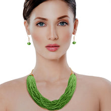 Load image into Gallery viewer, 34 Strand Green Bead Necklace
