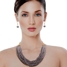 Load image into Gallery viewer, 34 Strand Gray Bead Necklace
