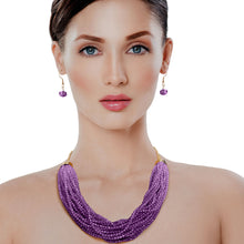 Load image into Gallery viewer, 34 Strand Purple Bead Necklace

