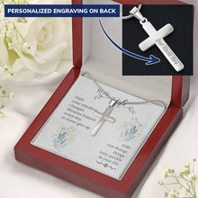 Load image into Gallery viewer, Miracles Happen Every Day Cross Necklace
