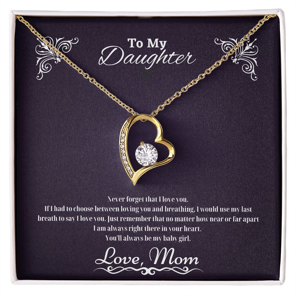 Never Forget I Love You - Gift for Daughter- Love Mom