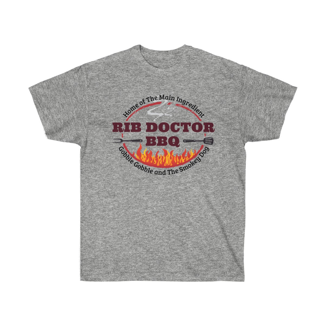 Custom Rib Doctor Black Text Unisex Ultra Cotton T-Shirt