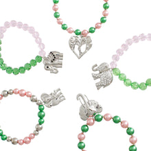 Load image into Gallery viewer, Mixed Pink Green Elephant Bracelets
