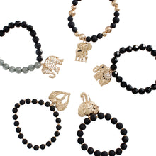 Load image into Gallery viewer, Mixed Black Elephant Bracelets
