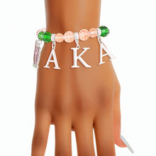 Load image into Gallery viewer, Pink Green Bead AKA Bracelet
