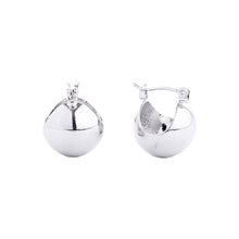 Load image into Gallery viewer, Hoop White Gold Mini Ball Earrings for Women

