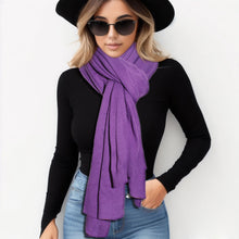 Load image into Gallery viewer, Scarf Poncho Purple 4 Style Wrap for Women
