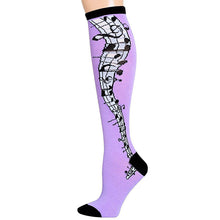 Load image into Gallery viewer, Lavender Musical Knee High Socks
