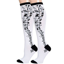 Load image into Gallery viewer, White Musical Knee High Socks
